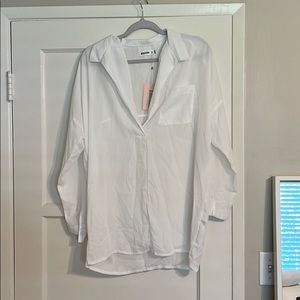 oversized plunge shirt